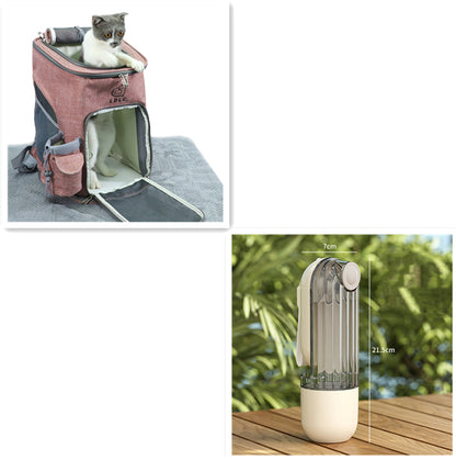 Portable 2-in-1 Dog Walking Water Bottle & Feeder