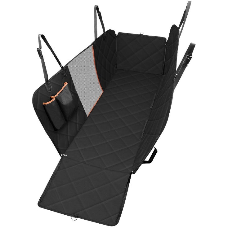 Keep Your Car Clean on Every Adventure — Dog Back Seat Hammock Cover with Safety Mesh & Zip Pocket