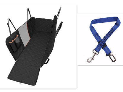 Keep Your Car Clean on Every Adventure — Dog Back Seat Hammock Cover with Safety Mesh & Zip Pocket