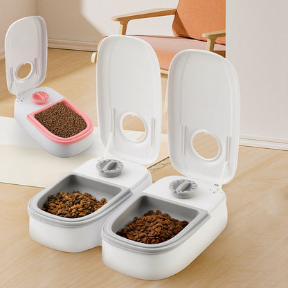 Smart Automatic Pet Feeder with Timer & Stainless Steel Bowl