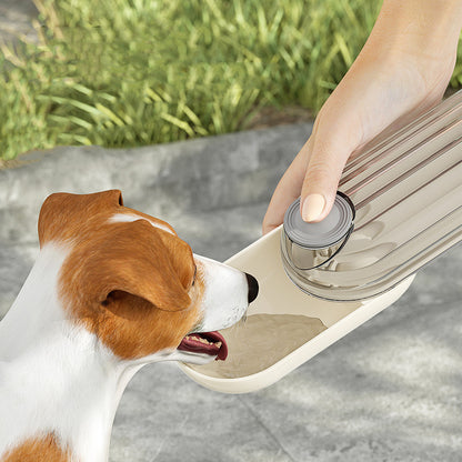 Portable 2-in-1 Dog Walking Water Bottle & Feeder