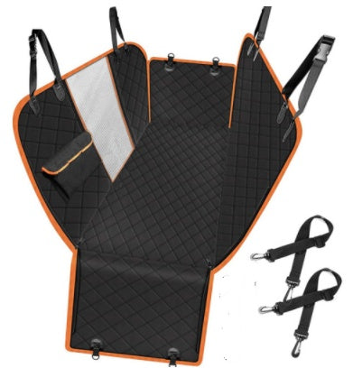 Keep Your Car Clean on Every Adventure — Dog Back Seat Hammock Cover with Safety Mesh & Zip Pocket