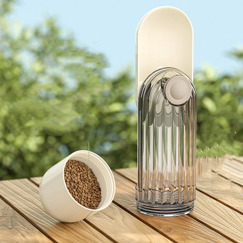 Portable 2-in-1 Dog Walking Water Bottle & Feeder