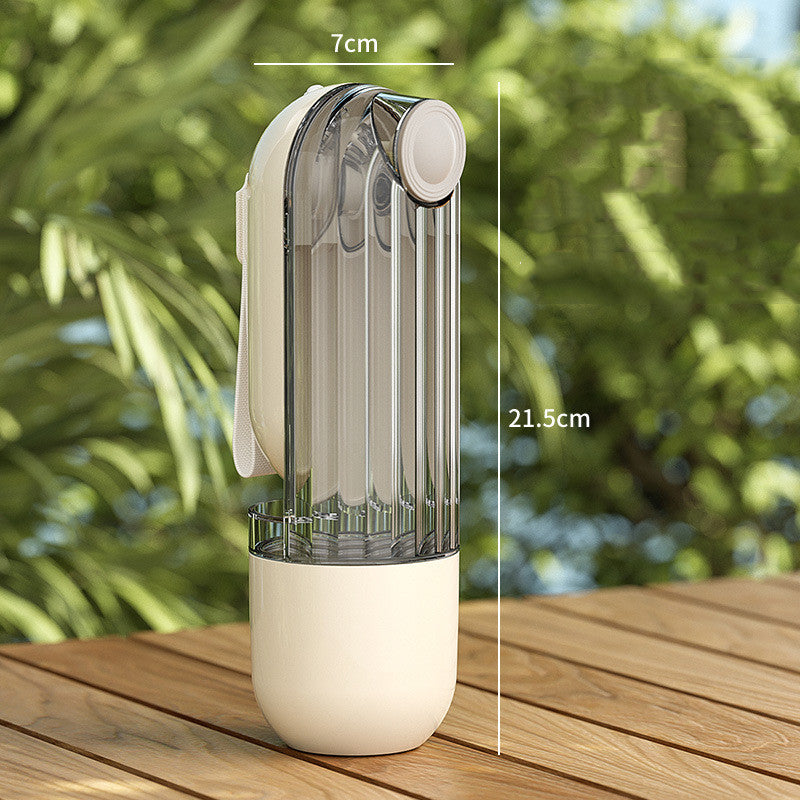 Portable 2-in-1 Dog Walking Water Bottle & Feeder