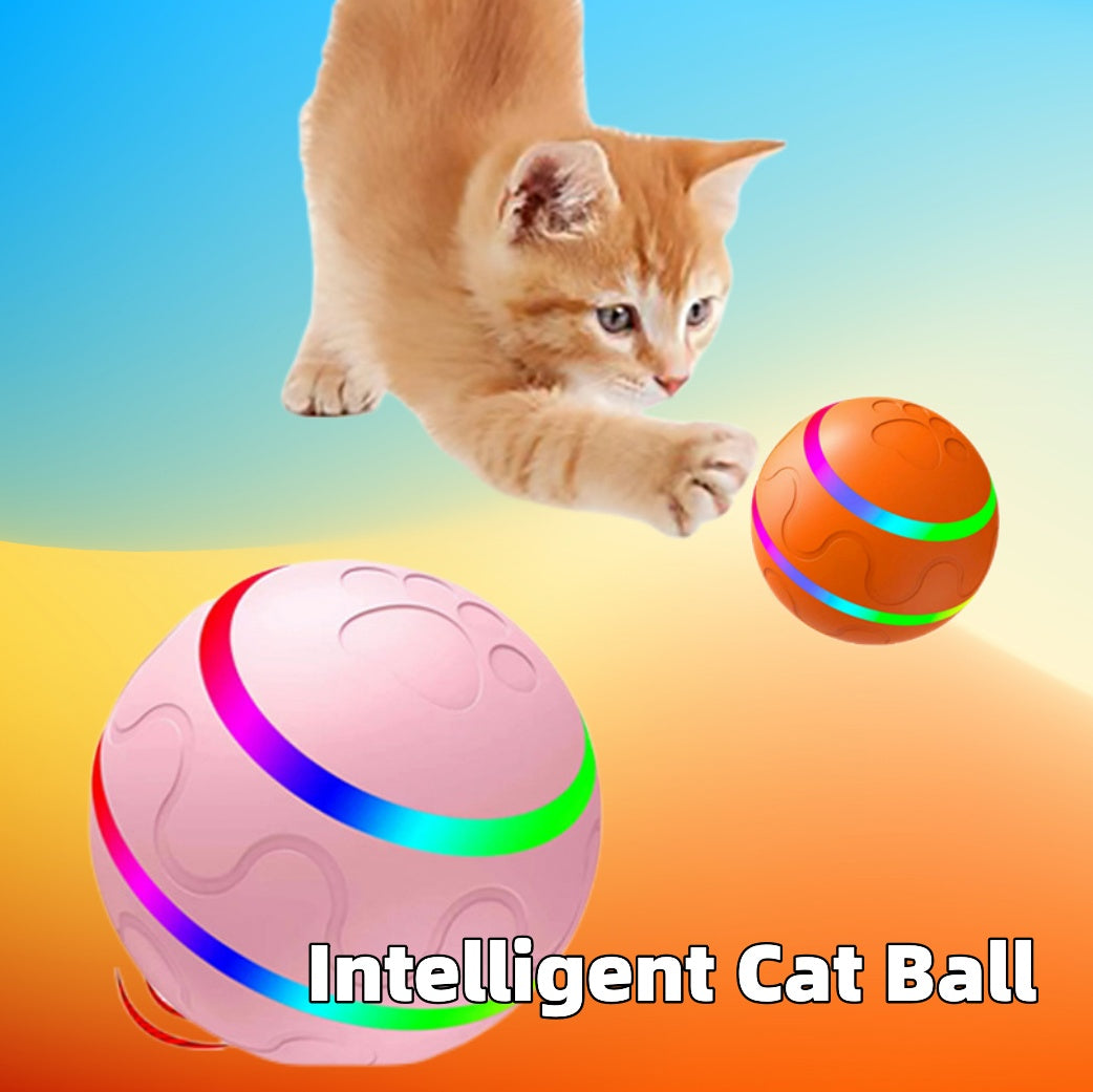 USB Rechargeable Self-Rotating Smart Cat Toy Ball